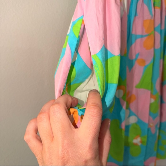 NWT - Lilly Pulitzer Shorely Blue Strapless Floral Dress - Size 4 - Picture 6 of 13